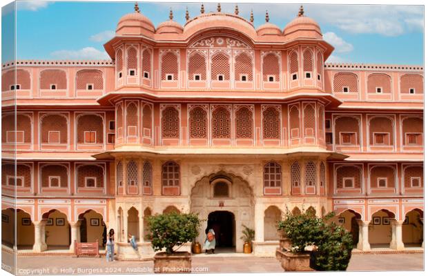 City Palace, Jaipur Canvas Print by Holly Burgess