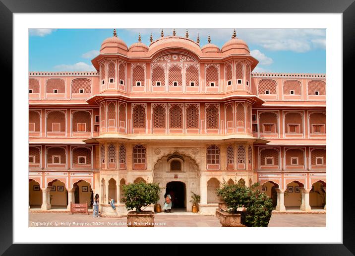 City Palace, Jaipur Framed Mounted Print by Holly Burgess
