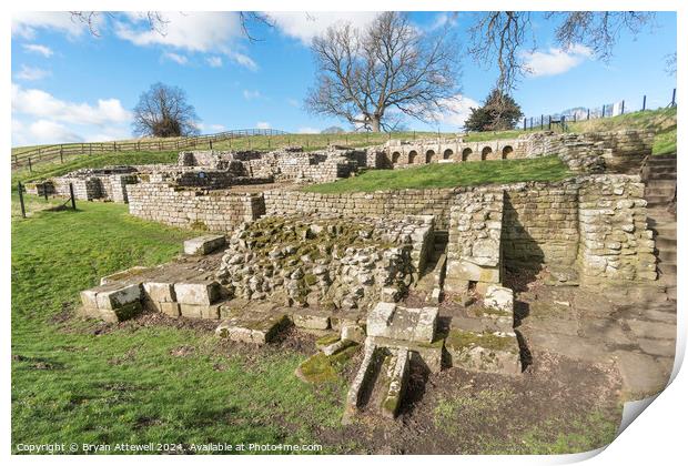  Chesters Roman Fort Print by Bryan Attewell