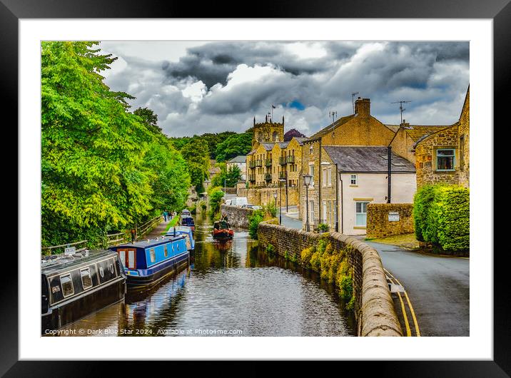 The Leeds Liverpool Canal in Skipton Framed Mounted Print by Dark Blue Star