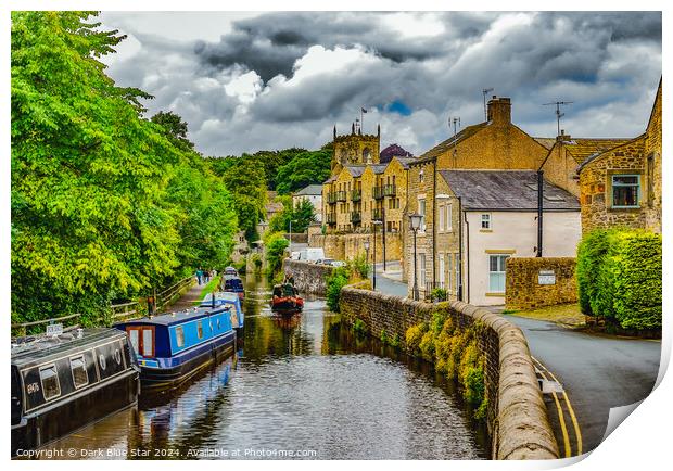 The Leeds Liverpool Canal in Skipton Print by Dark Blue Star