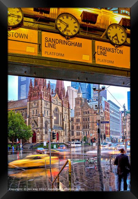 Melbourne Timeless Meeting Place   Framed Print by Jim Key