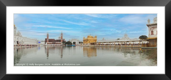 Golden temple Amrirtsar  Framed Mounted Print by Holly Burgess