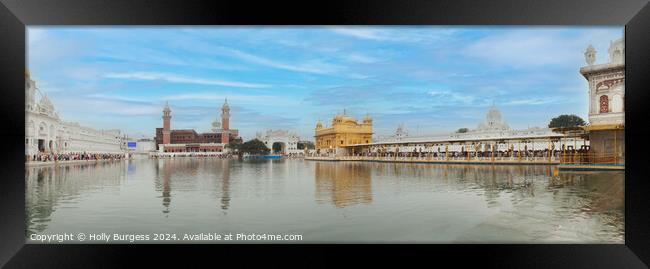 Golden temple Amrirtsar  Framed Print by Holly Burgess