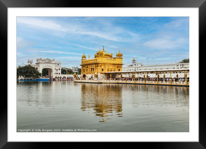 Golden Temple Amritsar Framed Mounted Print by Holly Burgess