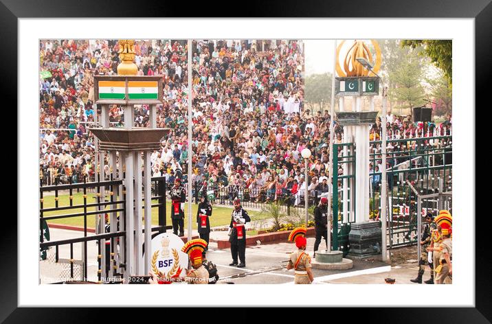 Wagah Boarder Crossing  Framed Mounted Print by Holly Burgess
