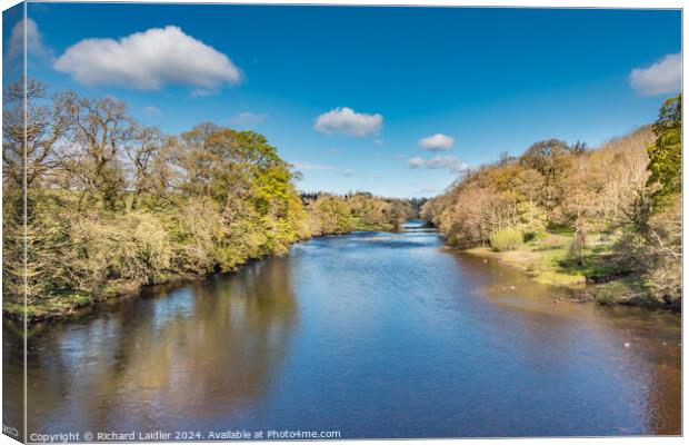 River Tees Upstream from Silver Bridge, Barnard Castle, Teesdale Canvas Print by Richard Laidler