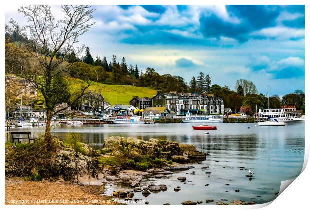 The Piers of Ambleside Print by Dark Blue Star