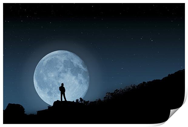 The Man In The Moon Print by Steve Purnell