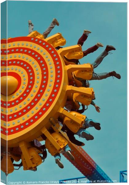 Amusement park rides Canvas Print by Romario Francko Viraiyly Francko
