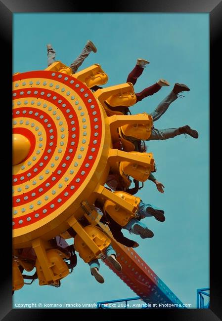 Amusement park rides Framed Print by Romario Francko Viraiyly Francko