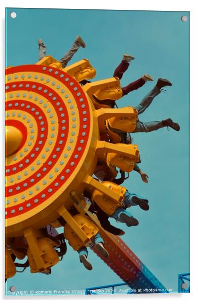 Amusement park rides Acrylic by Romario Francko Viraiyly Francko