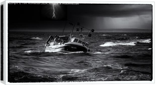 Moray Lass in the Storm Canvas Print by Tom McPherson