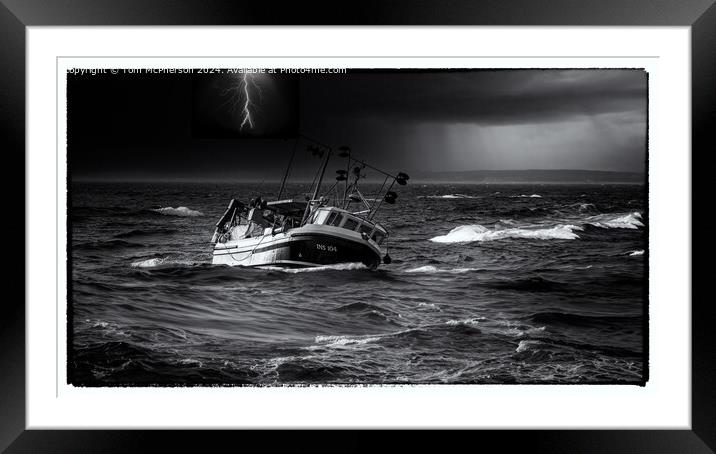 Moray Lass in the Storm Framed Mounted Print by Tom McPherson
