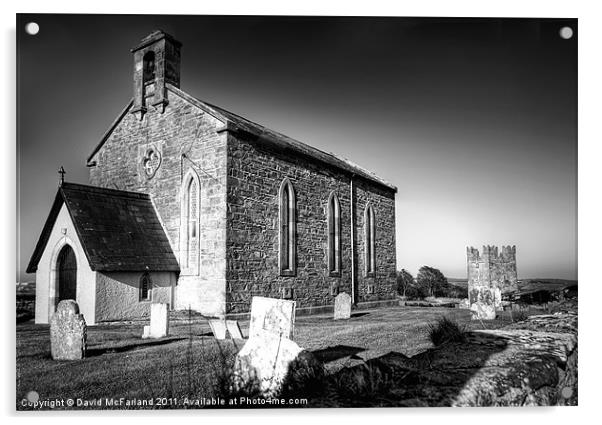 Kilclief Parish Church Acrylic by David McFarland
