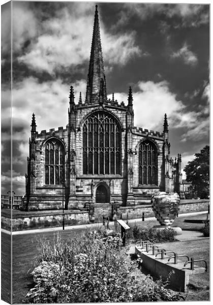 Rotherham Minster and Heart Of Steel Canvas Print by Darren Galpin