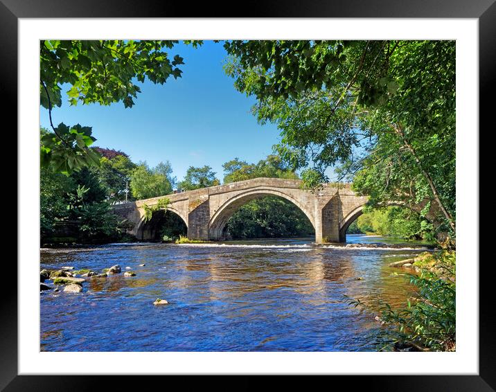 Ilkley Bridge and River Wharfe Framed Mounted Print by Darren Galpin