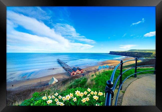 Saltburn by the Sea Framed Print by Alison Chambers