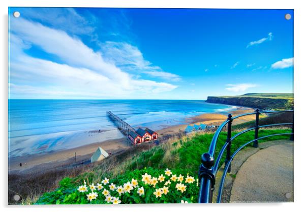 Saltburn by the Sea Acrylic by Alison Chambers