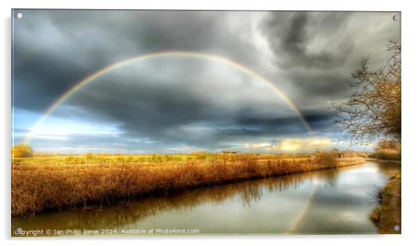 Rainbow Over The Trent and Mersey Canal Acrylic by Ian Philip Jones
