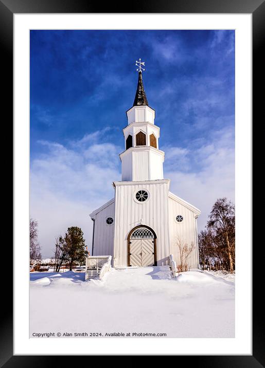 Wooden Church Framed Mounted Print by Alan Smith
