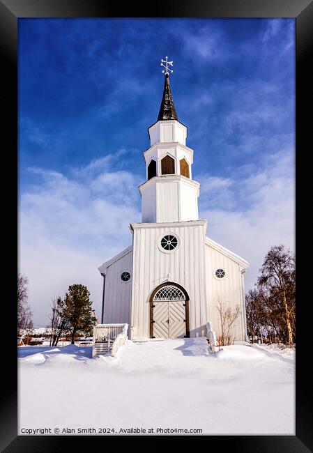Wooden Church Framed Print by Alan Smith