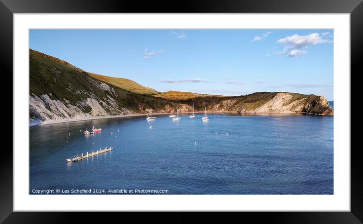 Lulworth cove  Framed Mounted Print by Les Schofield