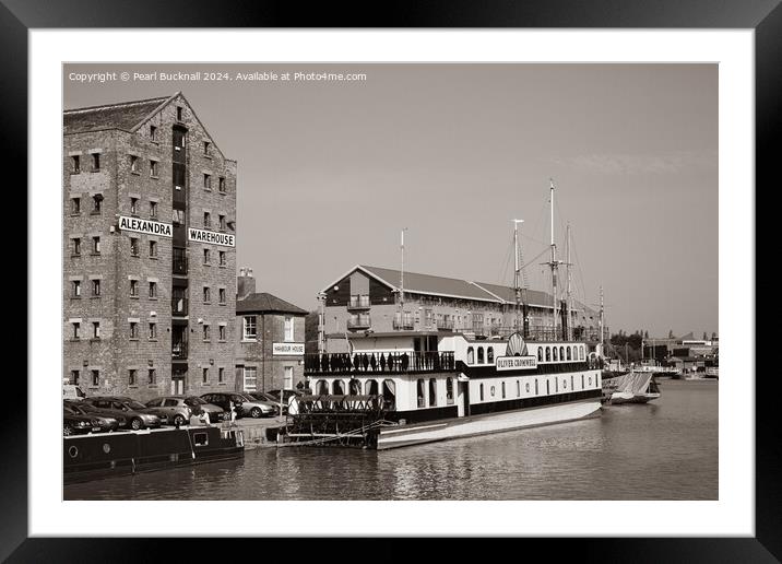 Gloucester Docks Oliver Cromwell Paddle Boat in Se Framed Mounted Print by Pearl Bucknall