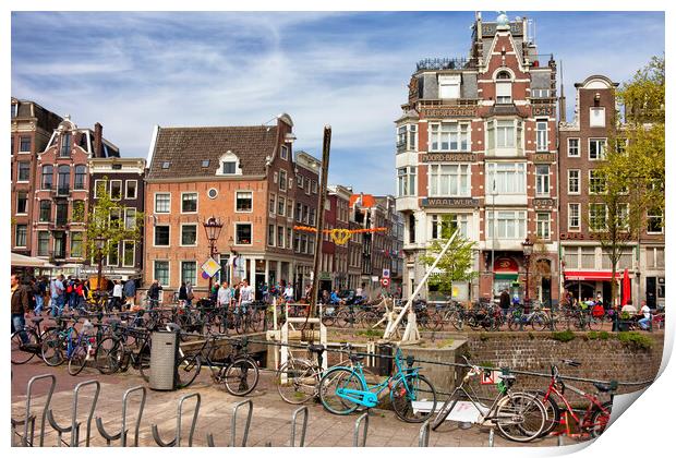 City of Amsterdam in Holland Print by Artur Bogacki
