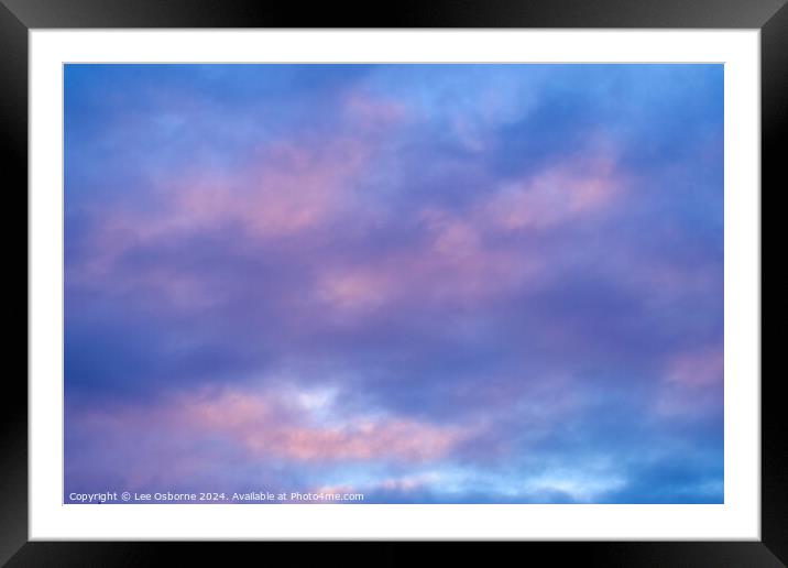 Evening Sky 1 Framed Mounted Print by Lee Osborne