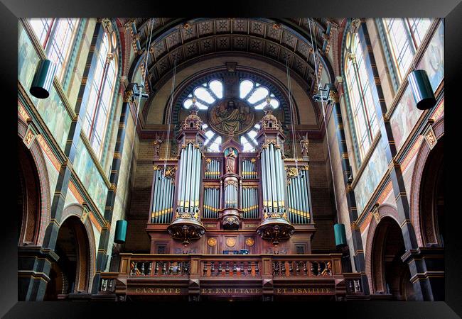 Saint Nicholas Church Organs in Amsterdam Framed Print by Artur Bogacki