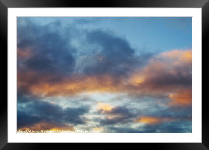 Evening Sky 9 Framed Mounted Print by Lee Osborne