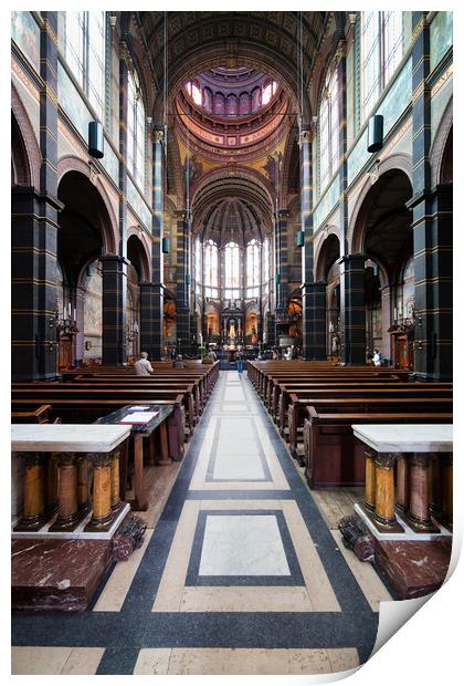 St Nicholas Church Nave in Amsterdam Print by Artur Bogacki