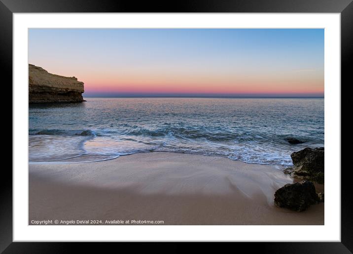 Moment at Dusk in Albandeira  Framed Mounted Print by Angelo DeVal