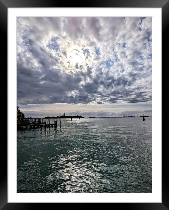 Clouds over Venice lagoon Framed Mounted Print by Robert Galvin-Oliphant
