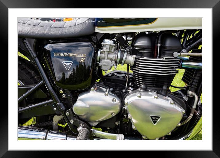 Triumph Bonneville SE Engine Framed Mounted Print by Tom McPherson
