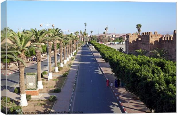 Avenue Moulay Rachid and Taroudant city walls Canvas Print by Paul Boizot