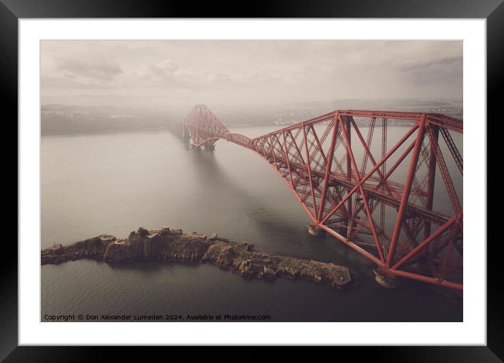 Forth Rail Bridge Framed Mounted Print by Don Alexander Lumsden