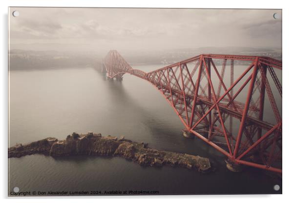 Forth Rail Bridge Acrylic by Don Alexander Lumsden