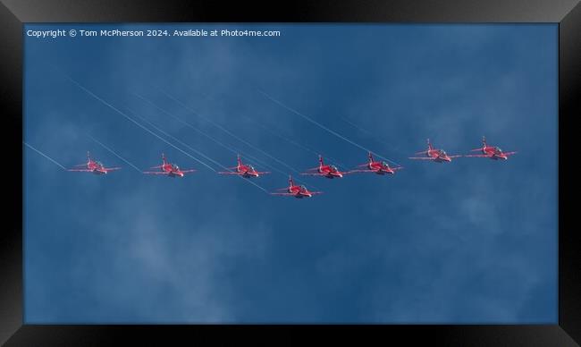 Red Arrows Display Team Framed Print by Tom McPherson