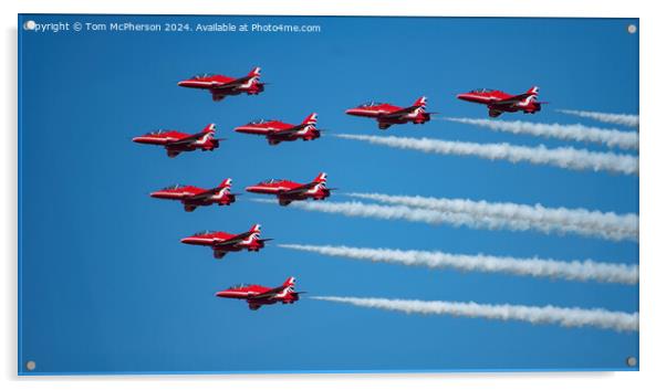 Red Arrows Display Team Acrylic by Tom McPherson