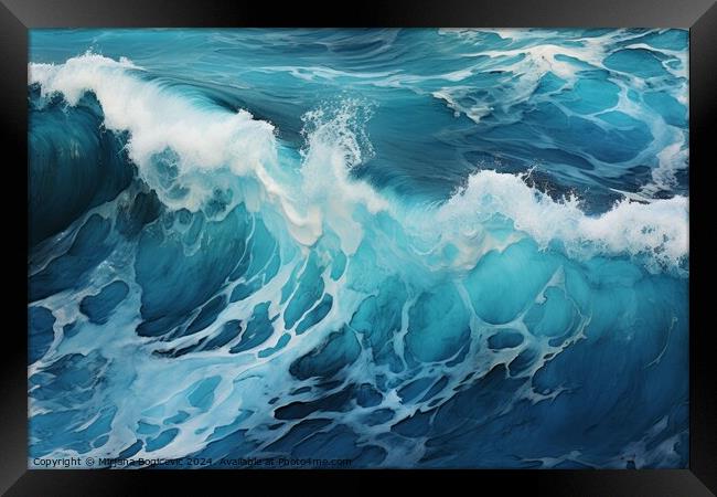 Beautiful sea waves Framed Print by Mirjana Bogicevic