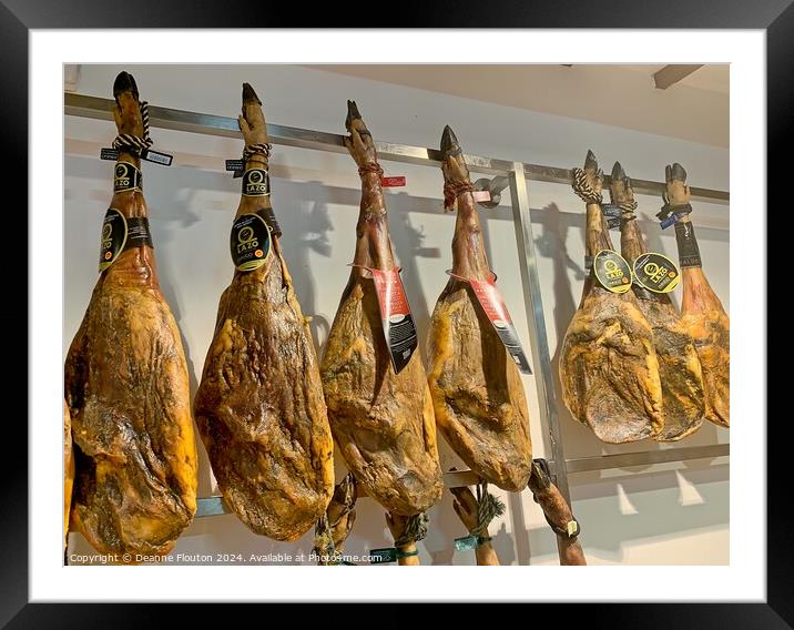 Jamon Iberico - Iberian Ham Framed Mounted Print by Deanne Flouton