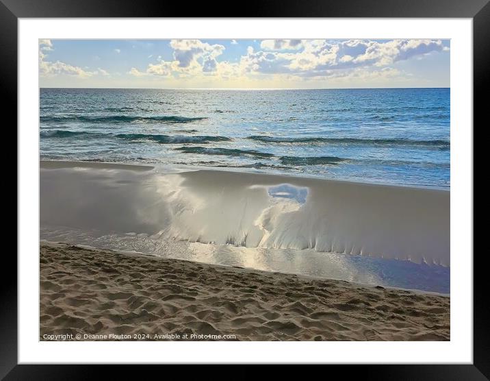Son Bou Menorca Reflections Framed Mounted Print by Deanne Flouton