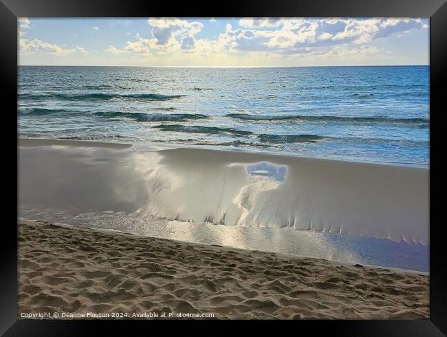 Son Bou Menorca Reflections Framed Print by Deanne Flouton