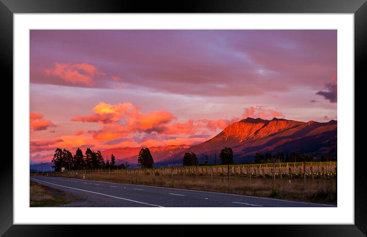 Mount Patriach and the Red Hills,  Wairau Valley Blenheim Framed Mounted Print by Maggie McCall