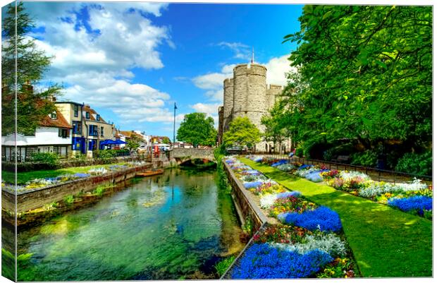 Westgate Gardens Canterbury  Canvas Print by Alison Chambers