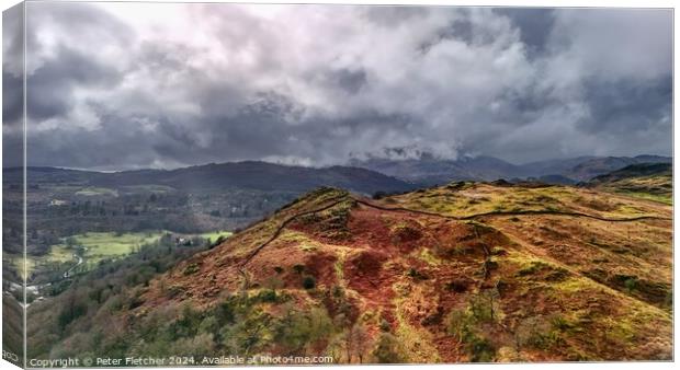 Outdoor fells Canvas Print by Peter Fletcher