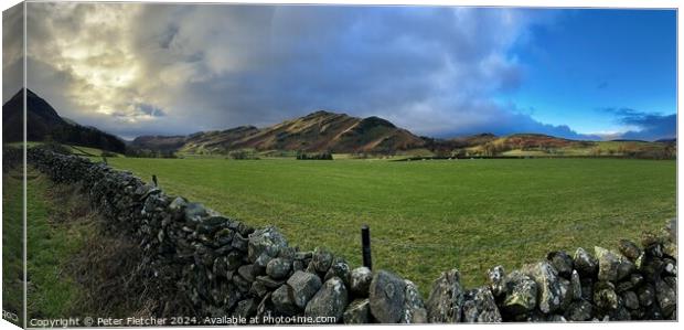 Lake District Landscape Canvas Print by Peter Fletcher