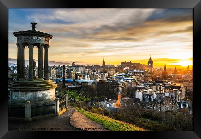 Edinburgh Cityscape  Framed Print by Don Alexander Lumsden